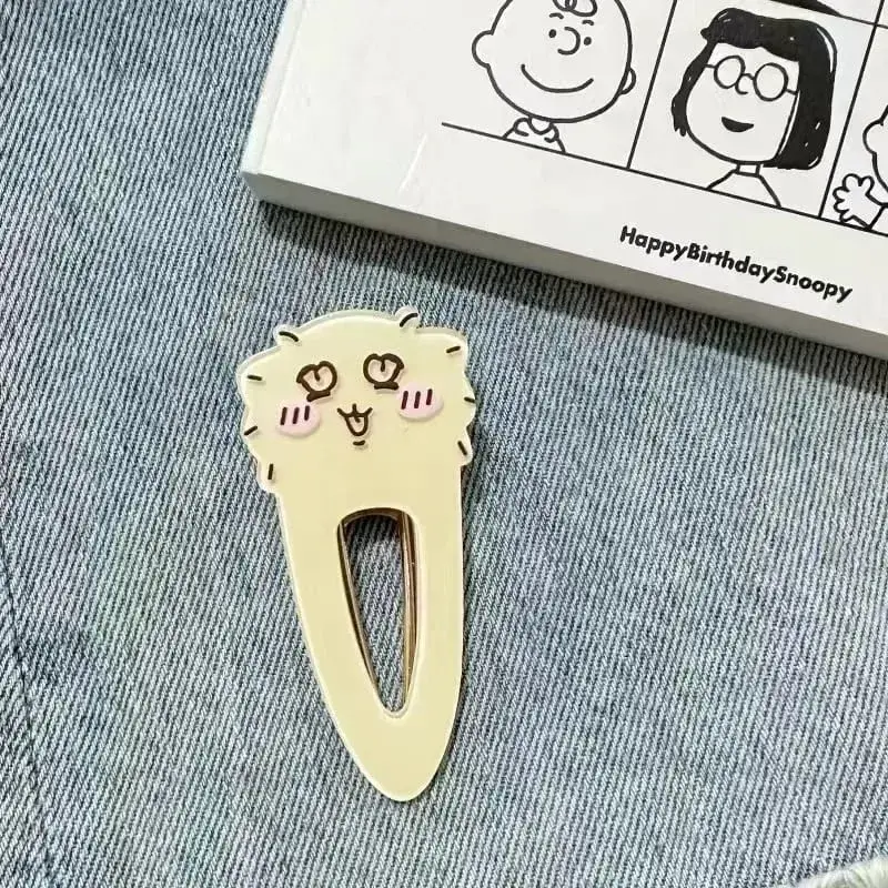 New jiyi jiyi Acrylic Hairpin Xiaoba Usachijiyi Flying Squirrel Chestnut Head Cute Cartoon Duckbill Clip Student Girl