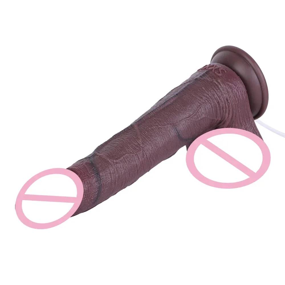 Silicone Lifelike Double Layers Ejaculating Penis Squirting Long Dildo With Sucker Anal Sex Toys For Men Women Masturbator — image 3