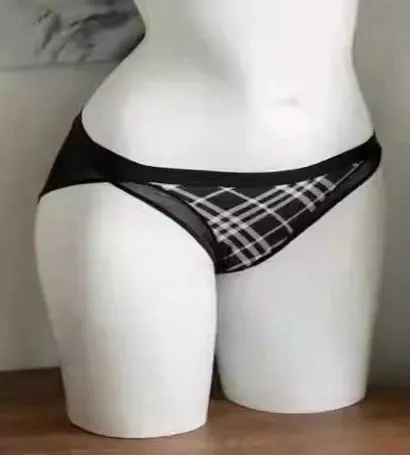 Women American Retro Plaid Intimates Set Thin Push Up Bra Anti Sagging Armpit Fat Support Comfort Everyday Wear