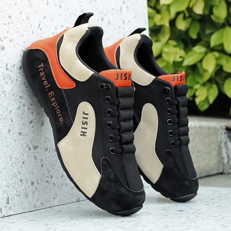 Męskie sznurowane buty sportowe na co dzień Buty do chodzenia na świeżym powietrzu - Lekkie, oddychające trampki do ćwiczeń do koszykówki