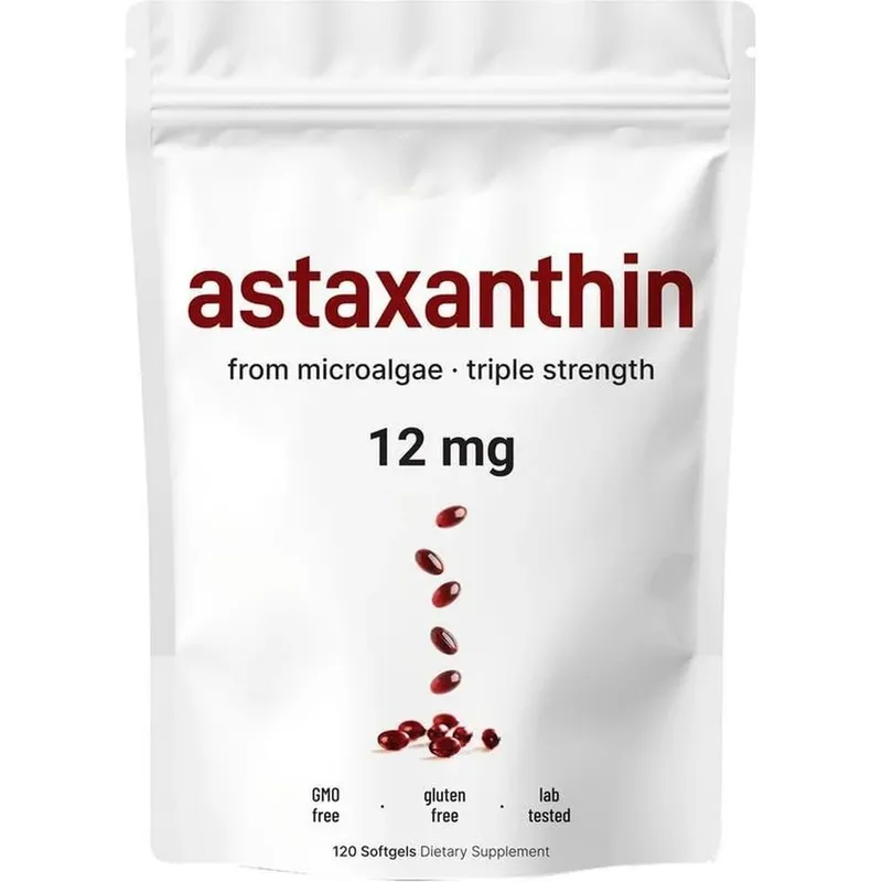 Astaksantin 12mg Mikroalglerden Softgeller Üçlü Mukavemetli Antioksidan Takviyesi Hücresel Sağlık ve Günlük Denge 120 Sayısı