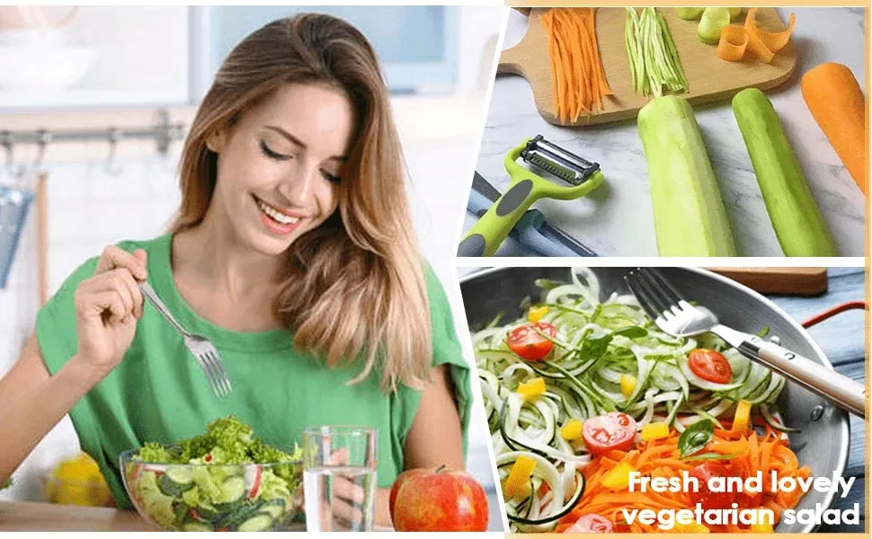 3-in-1 Multifunctional Fruit & Vegetable Peeler Paring Knife Grater & Shredder - The Ultimate Kitchen Tool Kitchen Accessories