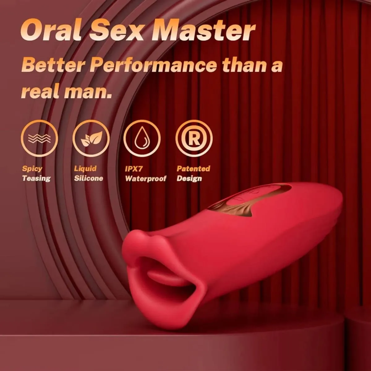 Women's G Spot Vibrator Dildo Tongue Licking Sucking Nipple & Clit Stimulator for Female Masturbation Real Feel Silicone Adult T