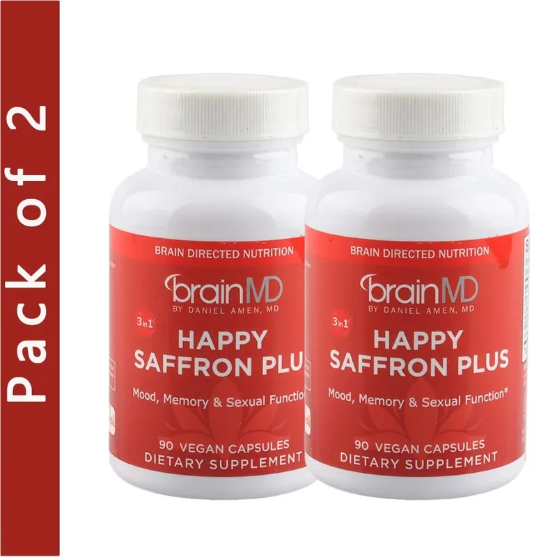 Saffron Supplements for Mood & Focus & Stress - with Saffron Flower Extract Curcumin & Zinc - Vegan Gluten Free | 90 Capsules