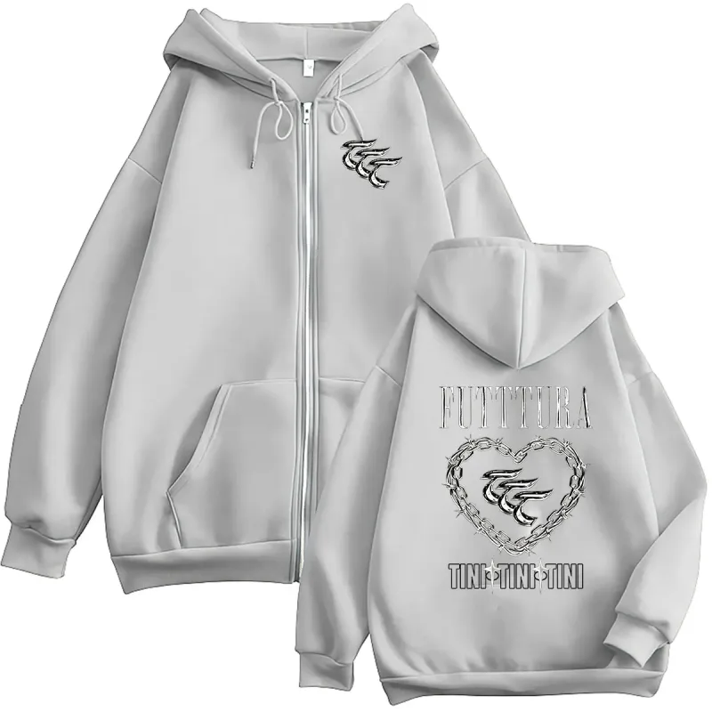 Tini Stoessel Futtura Album 2026 Zipper Hoodie Men Women Vintage Long Sleeve Fashion Sweatshirt Casual Oversized Jacket Hoodies