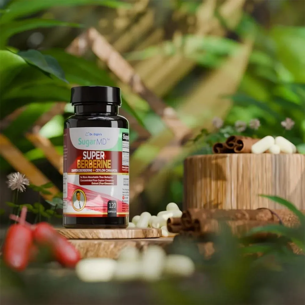 Suplement SugarMD 5X Super Berberine – 250 mg GlucoVantage Dihydroberberyna z 4000 mg cynamonu cejlońskiego do kontroli wagi