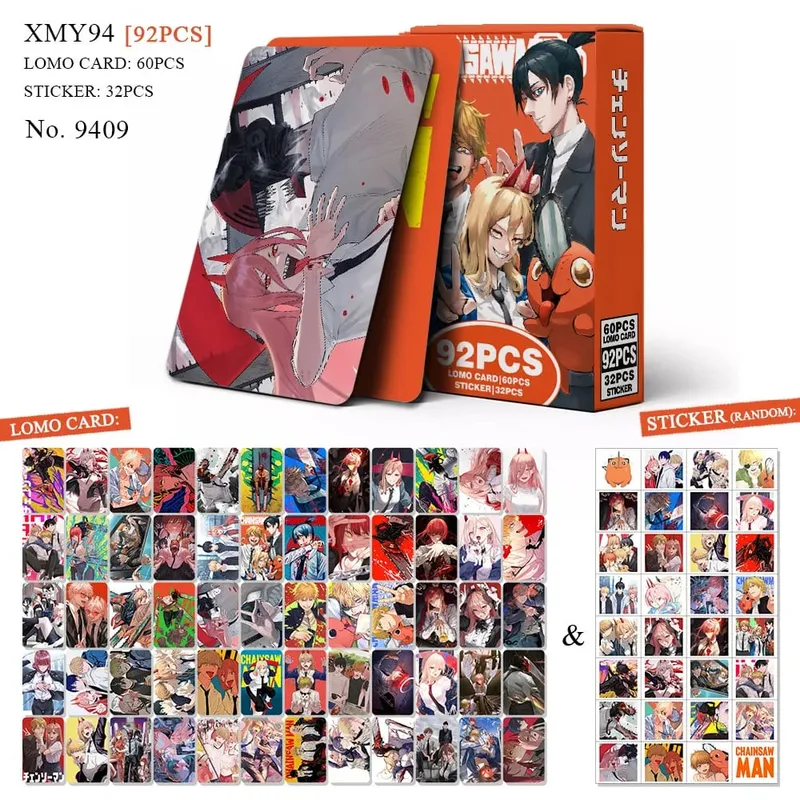 Carte postale de dessin animé Haikyuu Lomo, jouet tueur de démons Genshin Impact, cartes de Collection avec autocollants, cadeau d'anniversaire