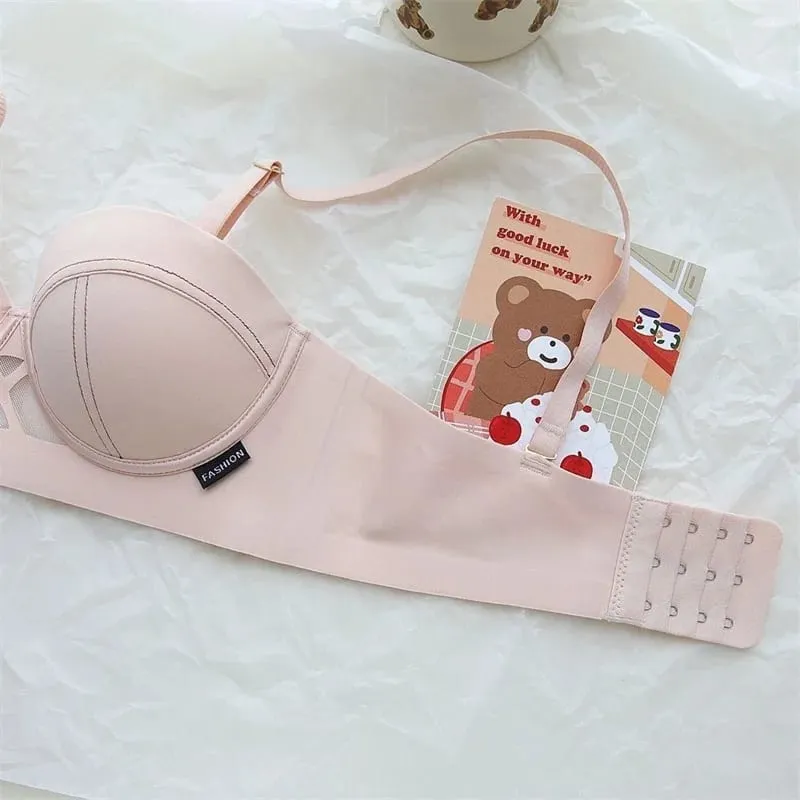 Malha preta sutiãs e calcinha para mulher push up lingerie sexy conjunto sem costura bralette mujer sem fio sutiã roupa interior lenceria para damas
