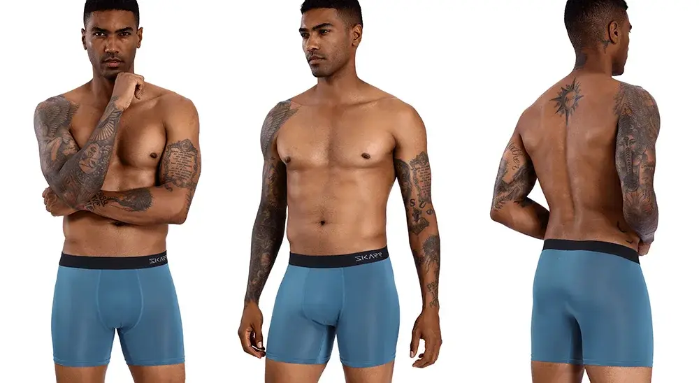 4pcs Brand Men's Panties New Man Boxer Shorts Polyester Male Slip Underpants Sexy Mens Underwear Gift