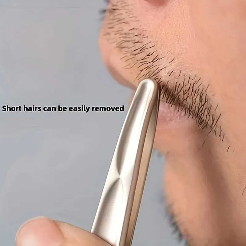 1pc Premium Round Head Tweezers for Eyebrow & Facial Hair Removal Seamless Clips Short Hair Precision Easy Combing for Eyebrows