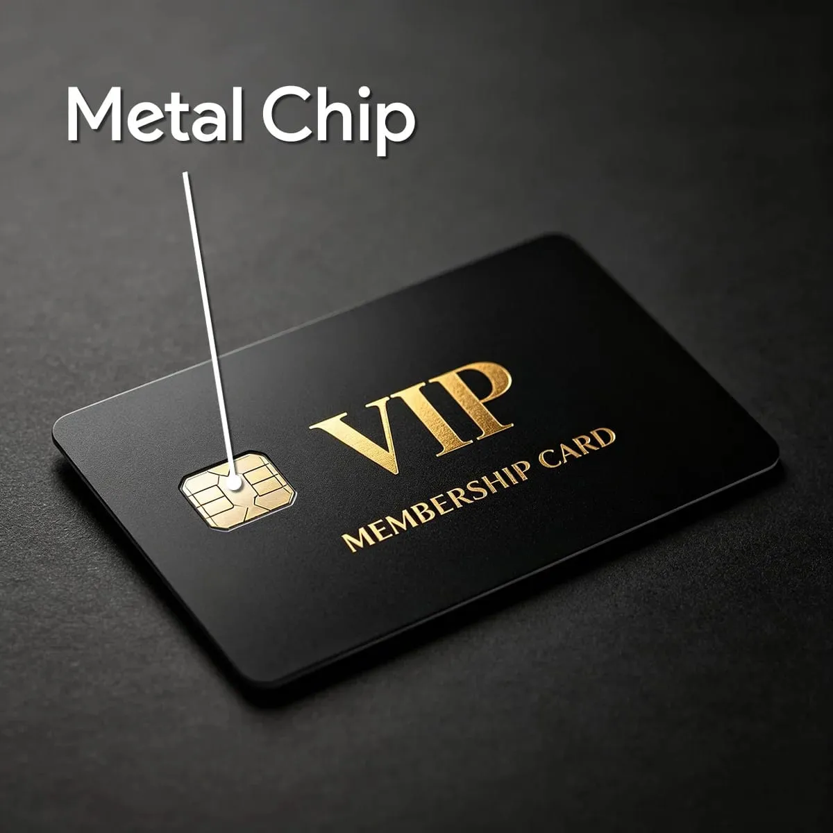 Custom Metal Chip Card Contact Smart Card for Fan Club Membership Access Control Office & School Standard Credit Card Size