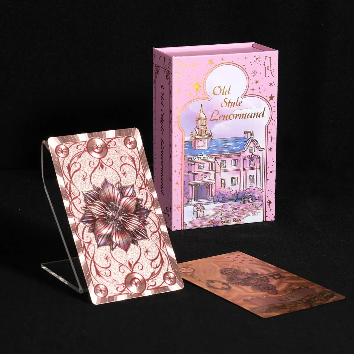 38Pcs Lenormand Oracle Cards in A Rigid Box Gold Foil Waterproof PET Oracle Cards for Divination & Fortune Telling 12*7cm