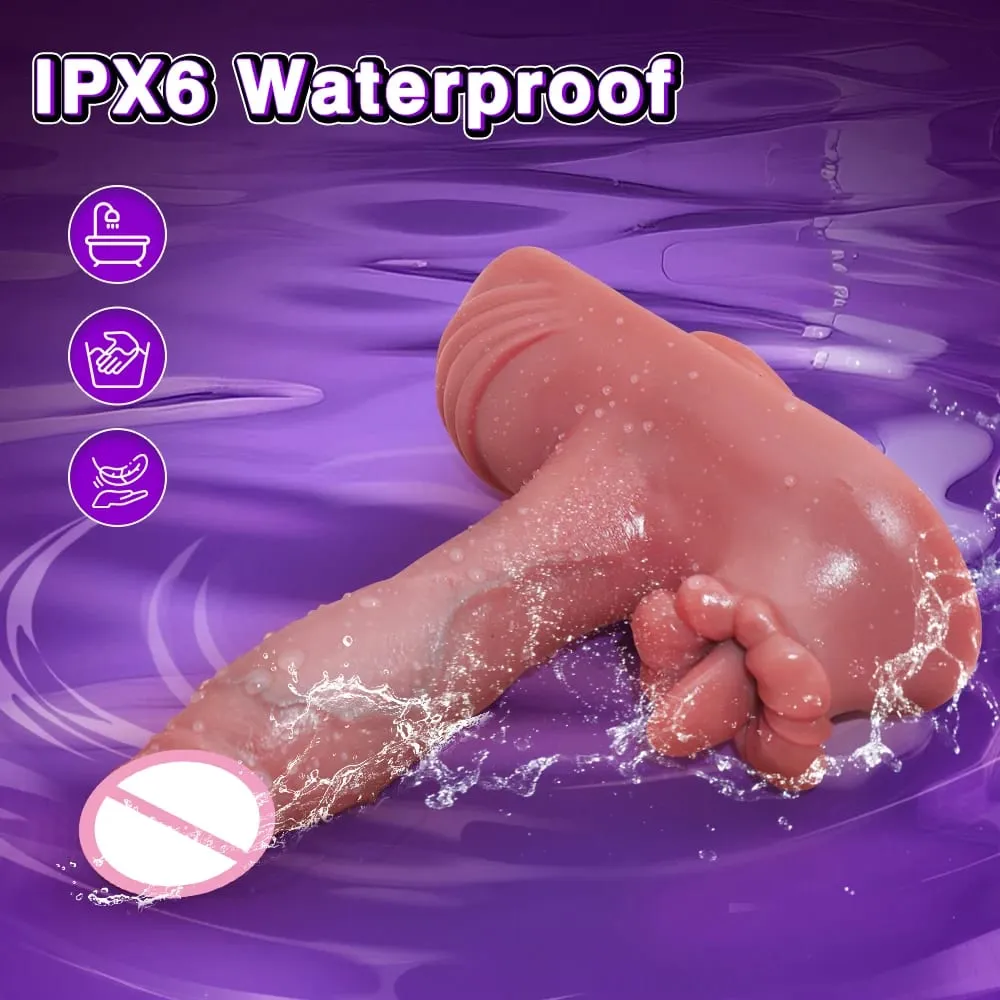 Makatotohanang Dildo Vibrator Umupo at Sumakay 6 IN 1 Vibrating Remote Control Vagina Anal G Spot Clitoral Stimulator Sex Toys para sa mga Babae