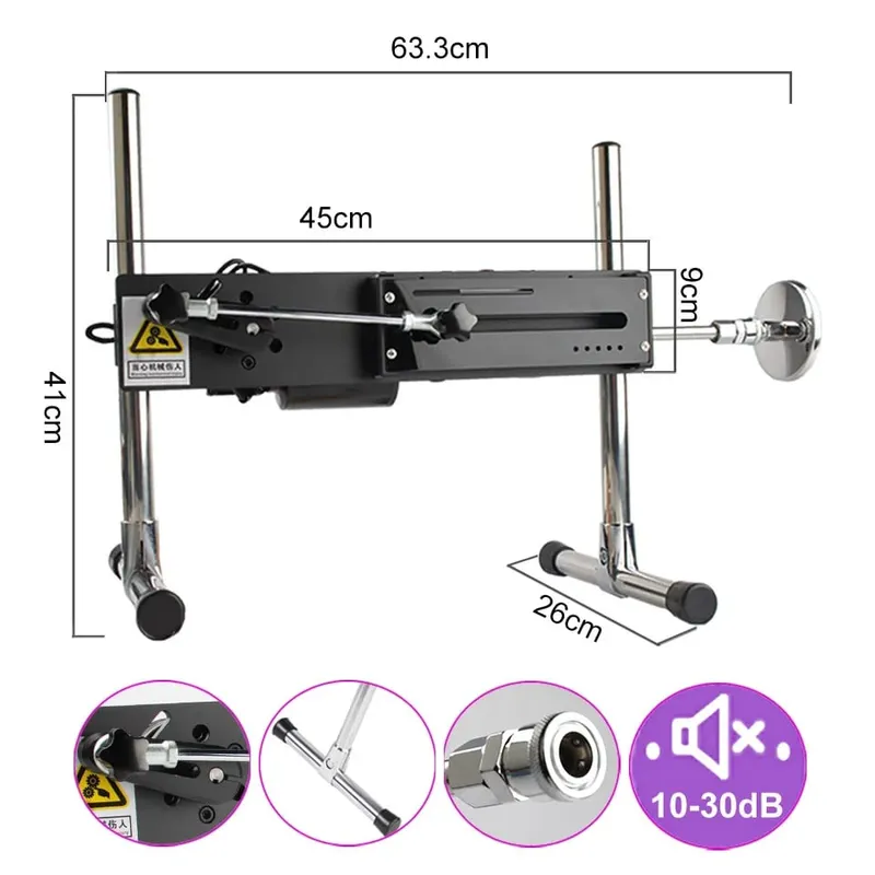 120W Sex Machine Strong Power Turbo Gear Masturbation Love Machine V-U-Lock Vibrator Sex Machine with Dildo