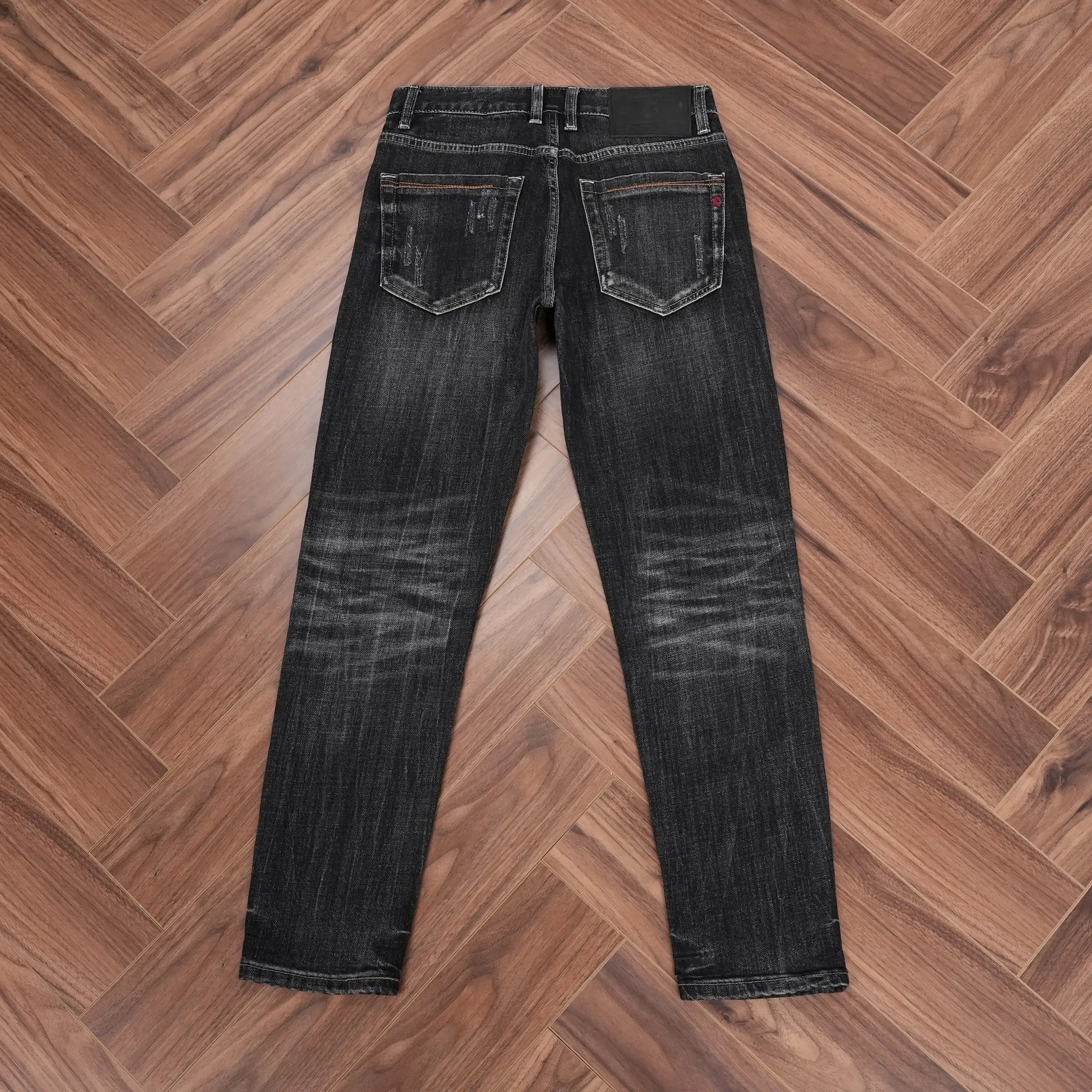 Men's Autumn New Arrival Black Gray Slim Fit Straight Denim Jeans | Slight Stretch | Dark Wash | Versatile & Comfortable Pants