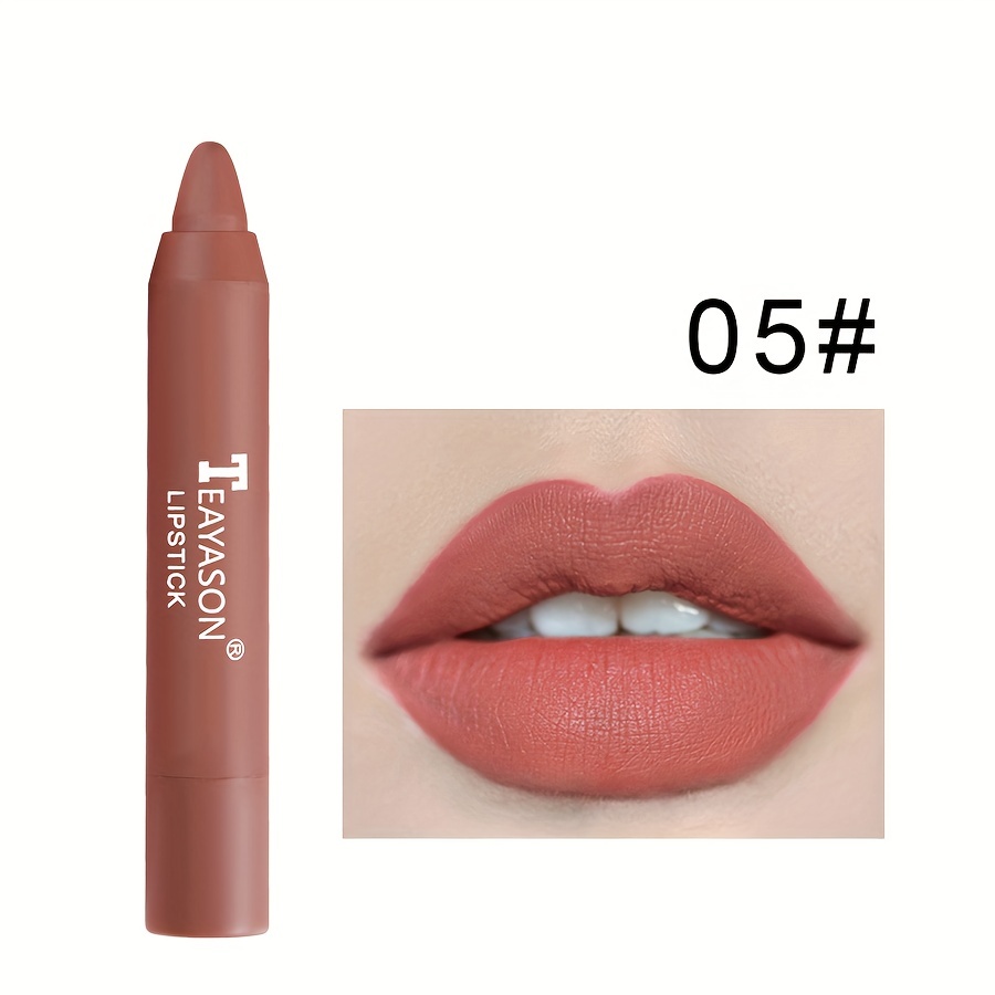 Set Lipstik Misty Matte 12 Warna: Lip Liner & Primer Beludru Seksi Tahan Noda Tahan Lama untuk Riasan Wanita