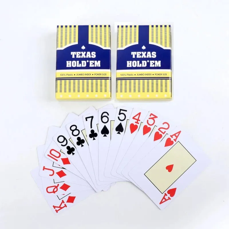1/2pcs A set of durable universal baccarat and Texas Hold'em playing cards waterproof and smooth for poker and bridge games