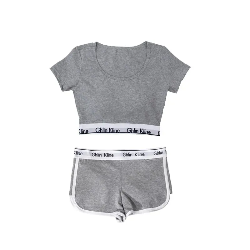 Women's Comfortable Breathable Sports Vest with Padding And Cotton Underwear Fitness Running Underwear Set