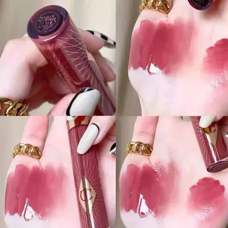 Mewah CT Multicolored Water Light Lip Gloss Last Hydrating Lip Balm berbentuk hati Berus Bibir Petua&Jeli Lip Gloss Hadiah Mekap