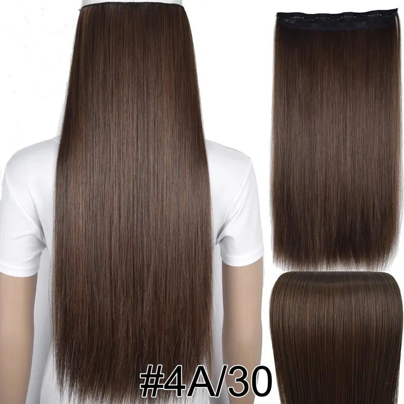 合成繊維耐熱 120gr ストレート 5 クリップオンクリップインヘアエクステンション 5006