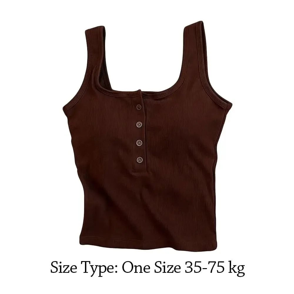Casual U Neck Summer Tank Tops Slim Underwear Cami Top Shirt Sleeveless Camisoles Fitted Tops for Women