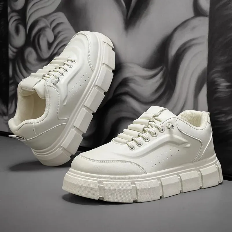 New Casual Shoes for Men 2025 Men's Oxford Shoes Retro Luxury Leather Shoes Fashion Breathable Sneakers Handmade Platform Boot