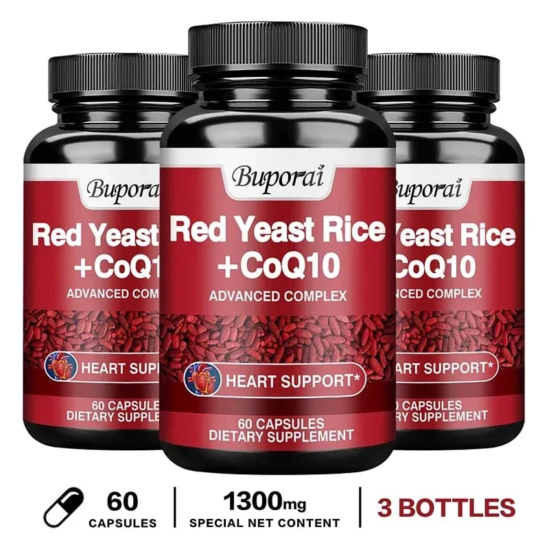 Red Yeast Rice with CoQ10 Supplement - Antioxidant Support for Energy and Heart HealthSupplementsSupplements