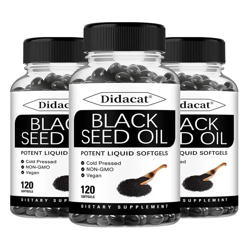Vegan Black Seed Oil Capsules - Supports Immune Joint Digestive Hair Skin Health - Non-GMO Gluten Free Supplement
