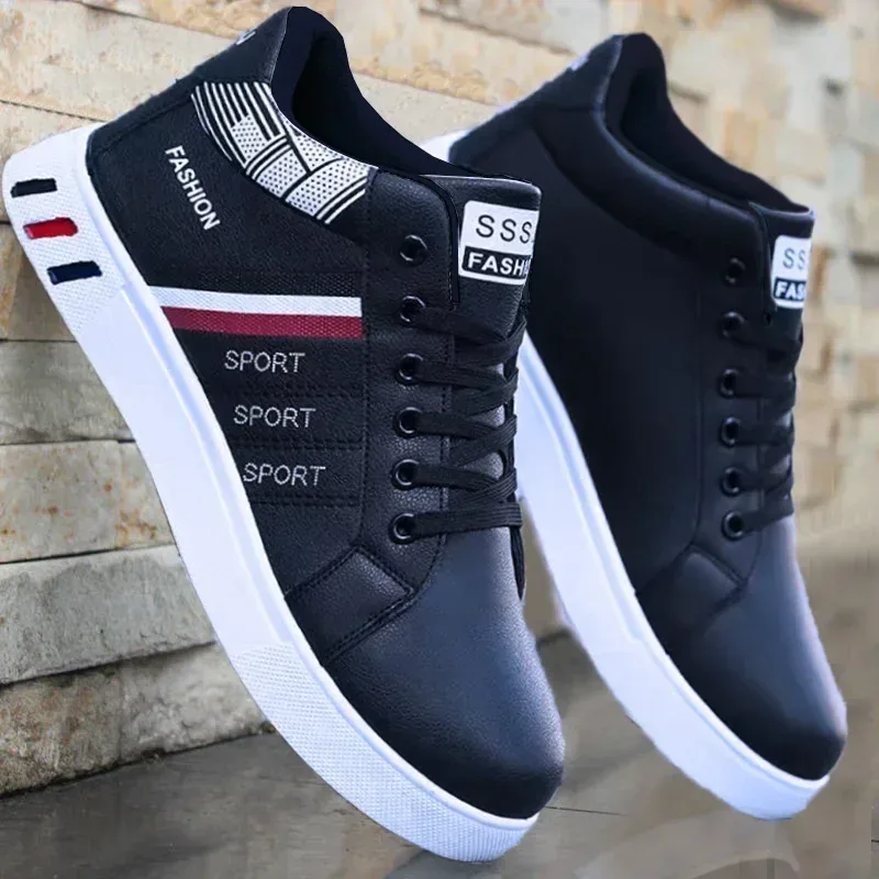 Fashion Men White Sneakers Shoes New Men's Shoes Vulcanized Shoes for Men Non-Slip Wear-resistant Sneakers Men Tenis Para Hombre