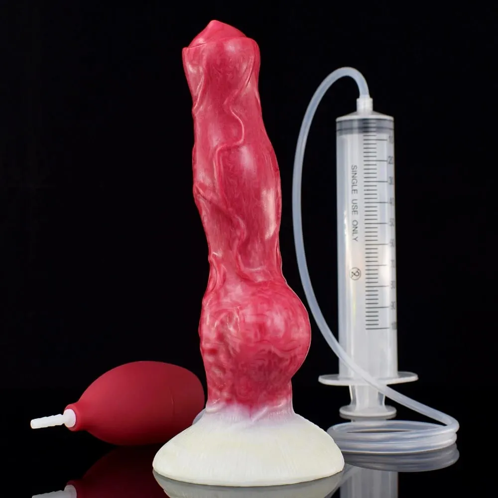 Squirting Realistic Dog Knot Dildo Colorful Fake Penis Silicone Anus Dilator Ejaculation 18+ Sex Toys For Women Men Adults