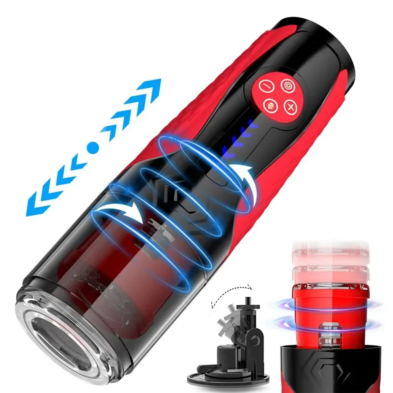 Telescopic Rotation Automatic Male Masturbator Cup Blowjob Sex Machine Thrusting Sex Toys for Men Pocket Pussy Vacuum Penis Pump