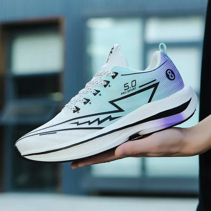 Brand Men Carbon Plate Running Shoes Soft Cushion Shock Absorbing Sports Shoes Unisex Sneakers Light Anti-Slip Training Shoes