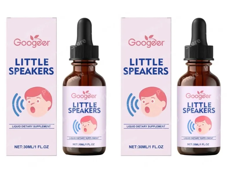 Googeer Little Speakers Liquid Supplement Vitamin B12 D3 Zeolite For Verbal Expression Language & Focus Support Kids 30ml