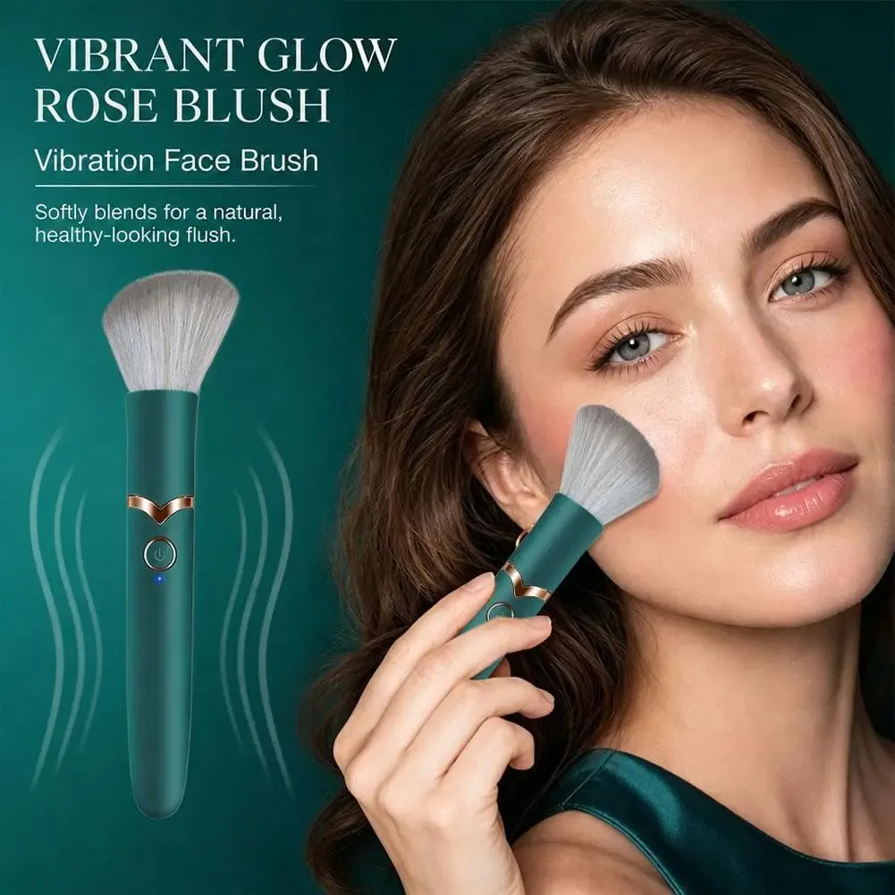 1ks Elektrický podkladový štětec 2 v 1 Vibrační štětec na make-up Multifunkční měkký načechraný přenosný dobíjecí nástroj na líčení detailů