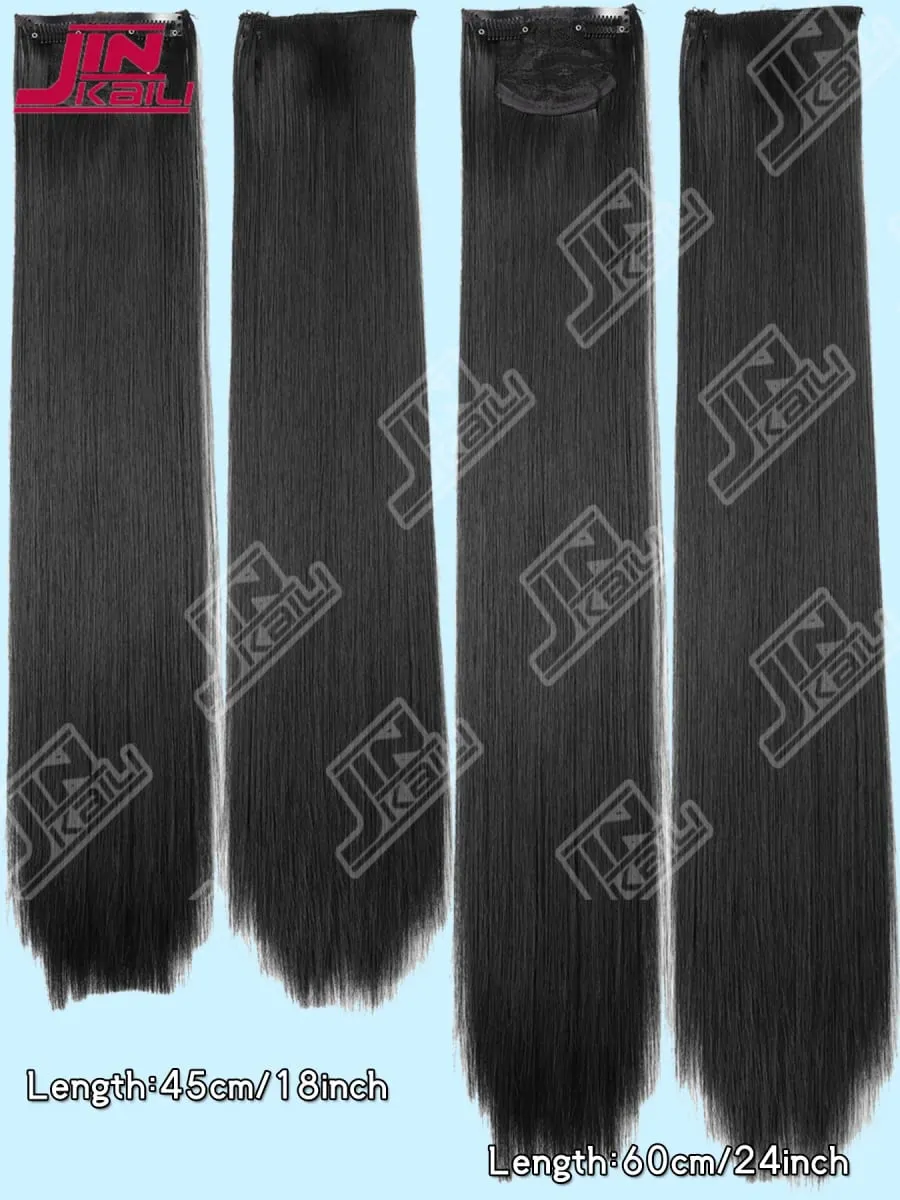 JKL Long Hair Extension Pieces Makatotohanang Volume Boost Invisible Traceless Three Piece Set Asian Synthetic Hair Extension