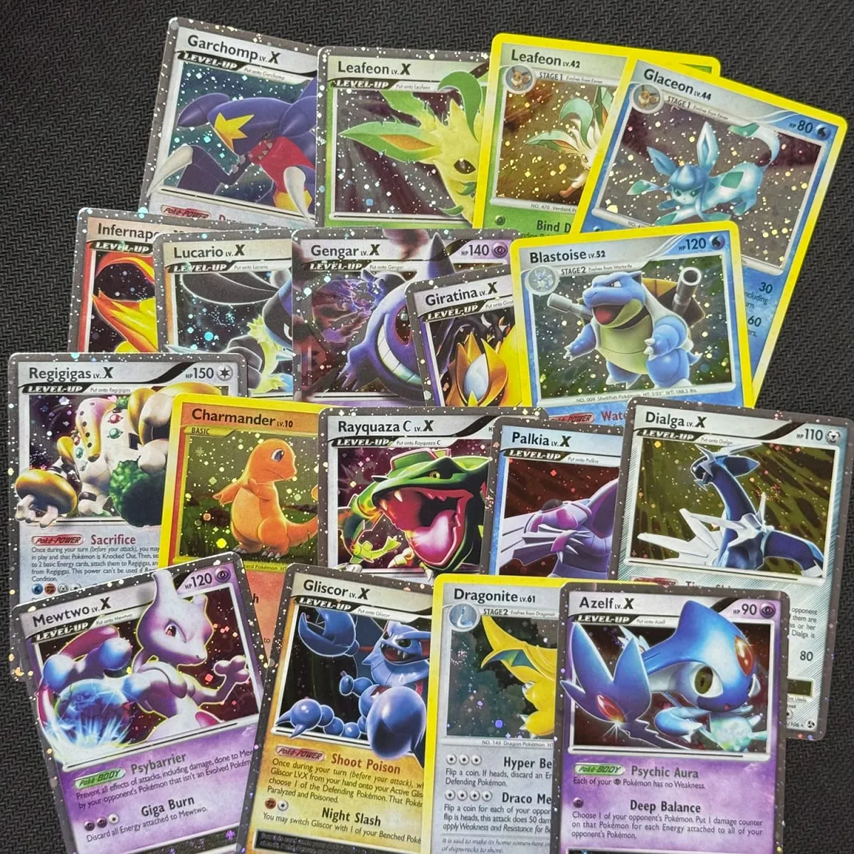 Proxy Cards Dragonite Legends Awakened Charmander Stormfront Gengar LV.X Rayquaza C Leafeon Majestic Dawn Blastoise Holo