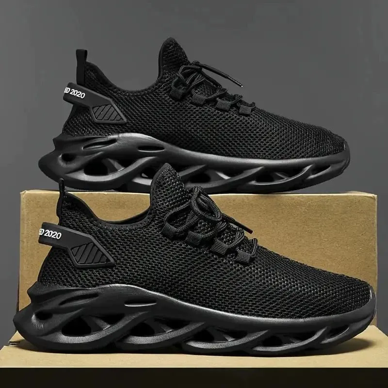 Hot Men Running Shoes Lightweight Sneakers Black Male Casual Shoes Mesh Walking Shoe Outdoor Shock-absorption Women Tennis Shoes