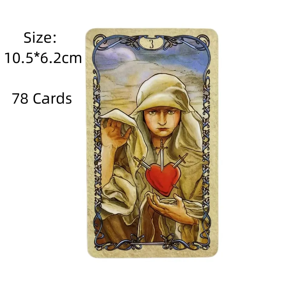 Tarot Mucha Cards Tarot Deck Card Game Toy Tarot Divination Card Game Board Guidance Divination