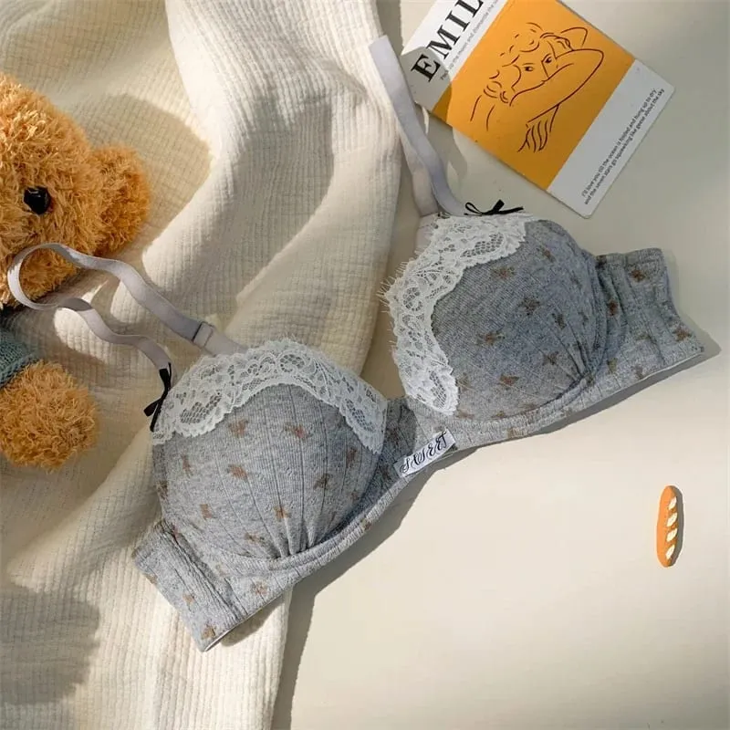Sexy Lace Lingerie Set for Women Push Up Bra & Panty Set Summer Cute Underwear