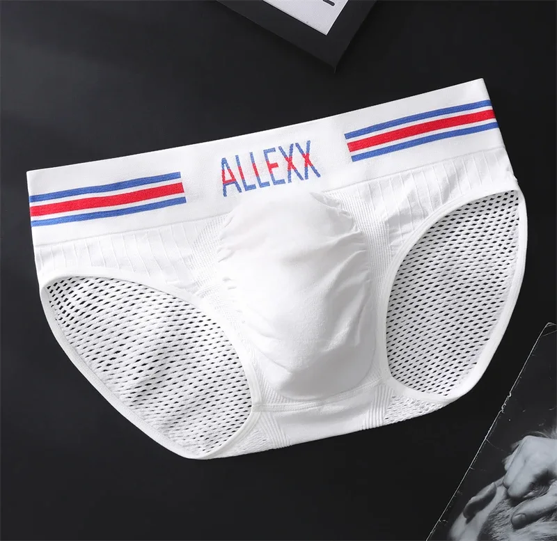 Seluar dalam Nen Huruf pinggang lebar cuecas maskulin sexys tøy men cueca mesh sissy lencerías muy hot U convex calzoncillos hombre