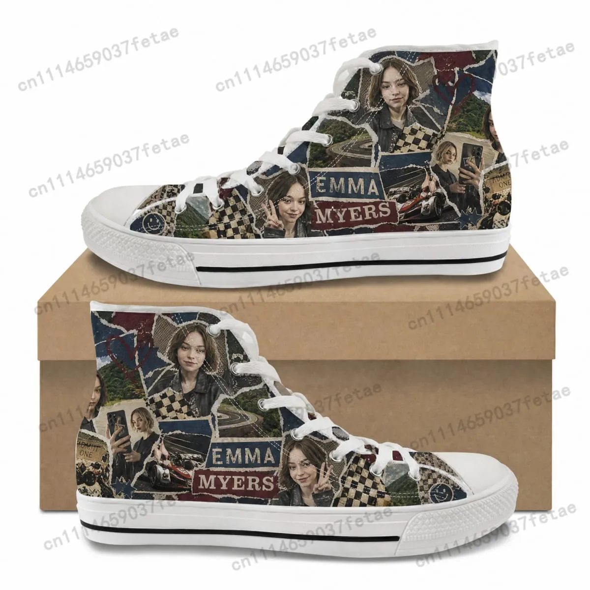 Emma Myers Low Top High Quality Sneakers Teenager Canvas Sneaker Mens Womens Casual Couple Shoes Customization Shoe