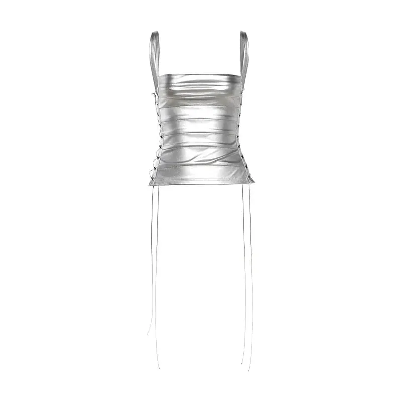 Women Bandage Cami Top Horizontal Striped Stretch Bandage Sleeveless Spaghetti Strap Bodycon Tank Top Elegant Party Summer Tops