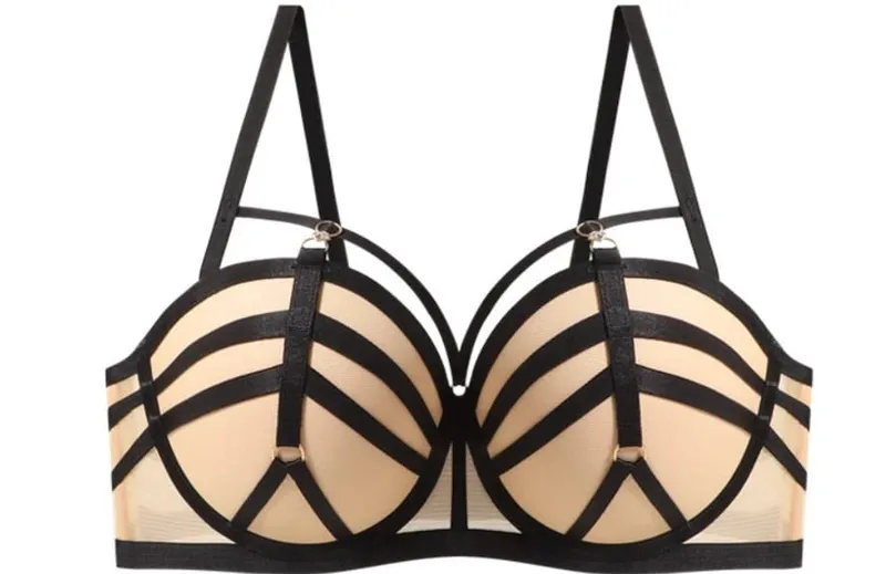 Women Sexy Round Manga Breast Bra Thick Cup Push Up Gather Bra Side Support Anti Sagging Plus Size Lingerie Underwear