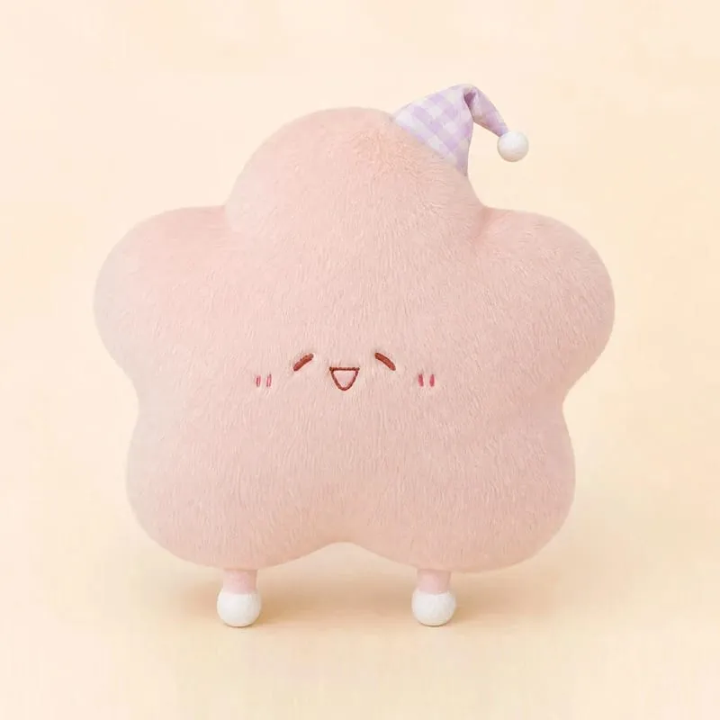 40-60cm Cute Star Plush Pillow with Sleep Hat Kawaii Star Stuffed Cushion Soft Fluffy Sofa Throw Pillow Girl Bedroom Home Decor