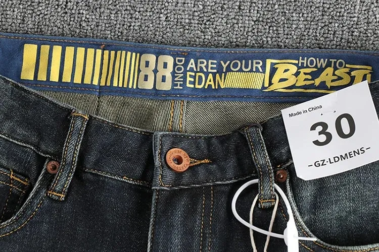 Seluar Jeans Lelaki Baru Musim Gugur Fesyen Regangan Lurus Kasual Kerja Klasik Seluar Denim Ramping Pakaian Jenama Lelaki