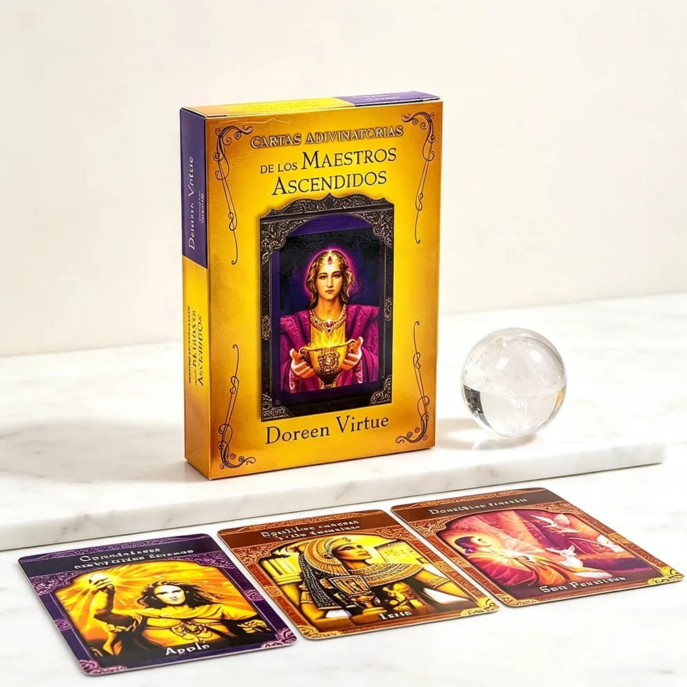 Adivinatorias De Los Maestros Ascendidos Oracle Cards 44 Cards Spanish Version Fate Divination Board Game Cards Game