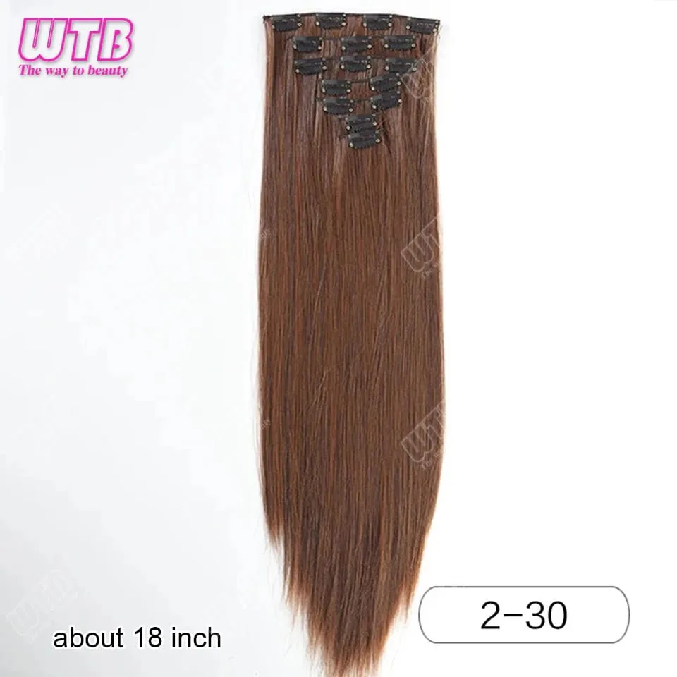 Clip In Hair Extension Synthetic Hair 12Inch 4 PCS Set Wavy Curly Hair Extension Synthetic Hairpieces Para sa Babaeng Babae Araw-araw na Paggamit