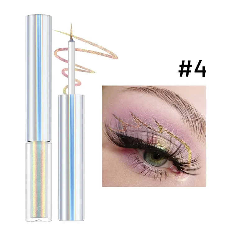19 Colors Holographic Chameleon Liquid Eyeliner Metallic Glitter Color-Shifting Eye Liner Long Lasting Waterproof Eyes Makeup
