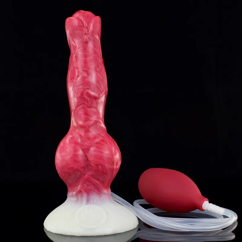 Squirting Realistic Dog Knot Dildo Colorful Fake Penis Silicone Anus Dilator Ejaculation 18+ Sex Toys For Women Men Adults