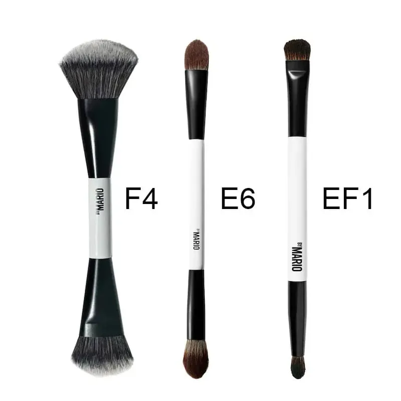 Dual Ended F4 Powder F1 Blush Contour F2 Makeup Brushes with Box Soft Mario Foundation Brush Professional Face Cosmetic Tool